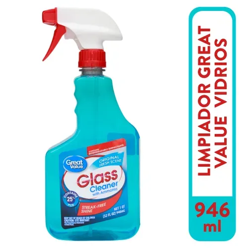 Desinfectantes Great Value Gv Limpiador Vidrios 946ml