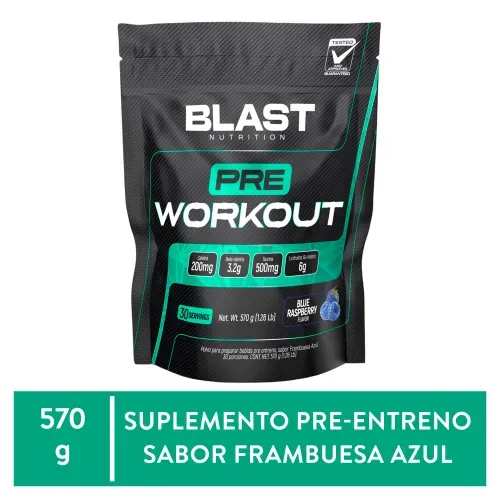 Suplemento Blast Pre Workout Blue Raspberry - 570 g