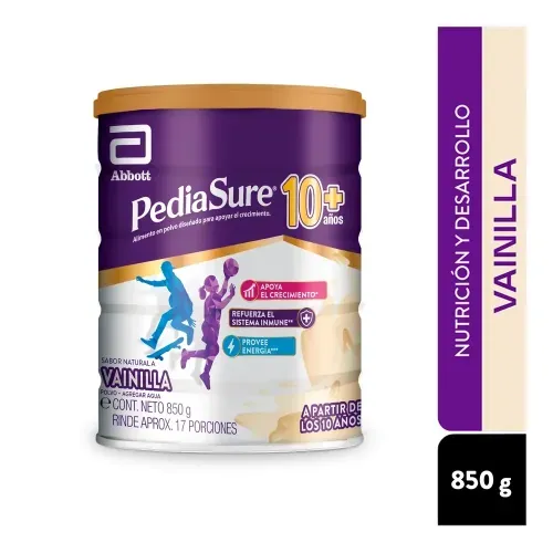 Complemento Nutricional Pediasure 10+ Vainilla, para apoyar el último estirón y la nutrición del adolescente - 850 g