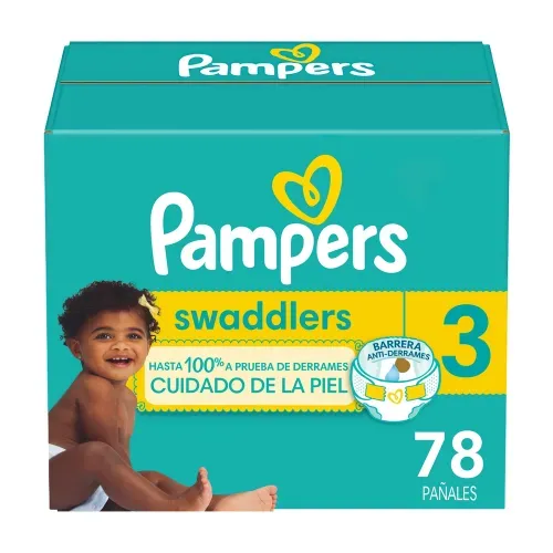 Pañales Pampers Swaddlers Etapa 3 Libre de Derrames - 78 Uds