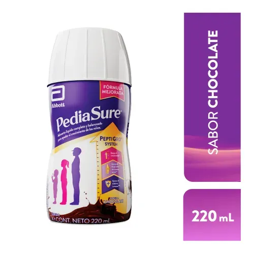 Complemento Nutricional Pediasure Chocolate, bebida que apoya el crecimiento de los niños- 220 ml