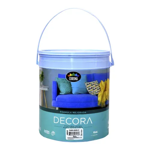 Pintura Latex Decora, Fórmula Mejorada Para Interiores Color Azul - 1 Galón