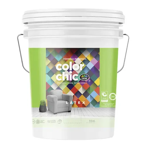 Pintura Latex Color Chic, Fórmula Mejorada Color Durazno En Cubeta - 5 Galónes