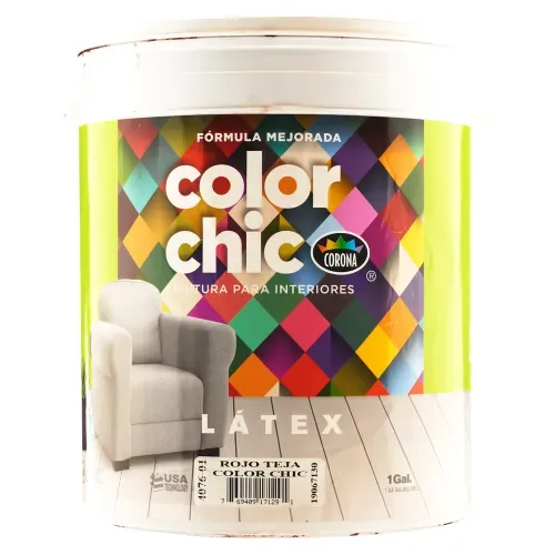 Pintura Color Chic, fórmula mejorada color rojo -Galón