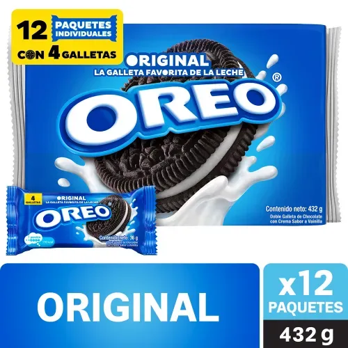 Galletas Oreo Sabor Original 36g Uds 12 Pack - 432g