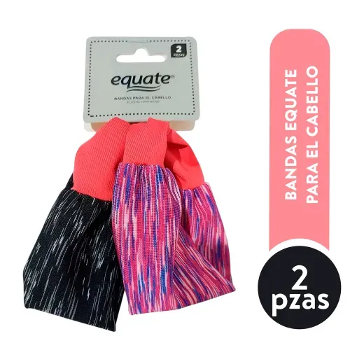 Bandas Para El Cabello Marca Equate - 2 Piezas