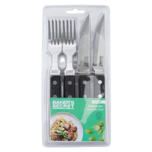 Set 4cuchillos p Carne y 4cubiertos Bake