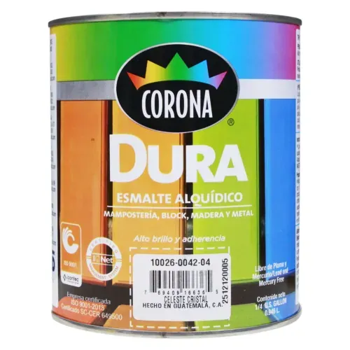 Pintura Dura Esmalte Celest Cristal Cua