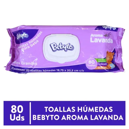 Toallitas Humedas Bebyto Aromlavanda80 Unidad