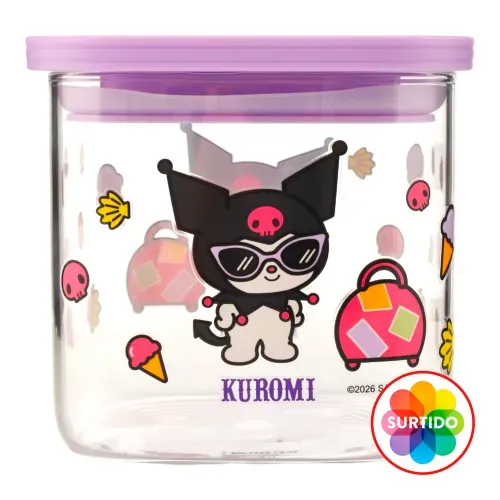 Canister De Vidrio Con Tapa De Bambu 500