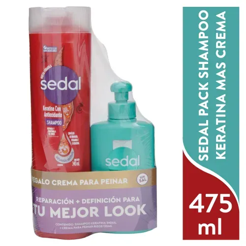 Sedal Pack Sha Keratina Mas Crema 475ml