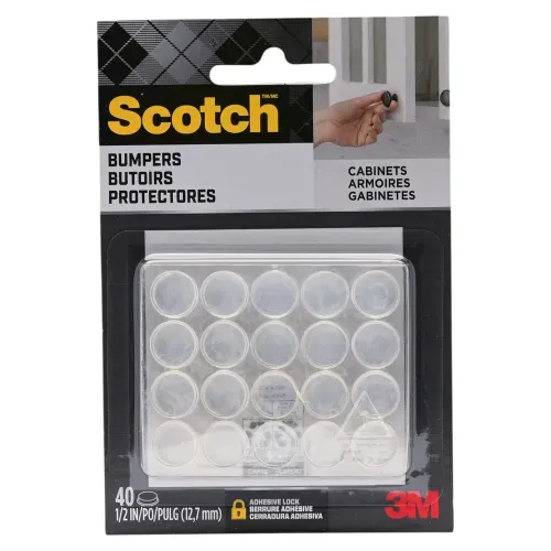 Tope Goma Scotch Protector Para Puertas - 40Uds