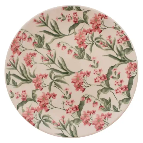 Ms Plato Postre De Porcelana 7floral Ros