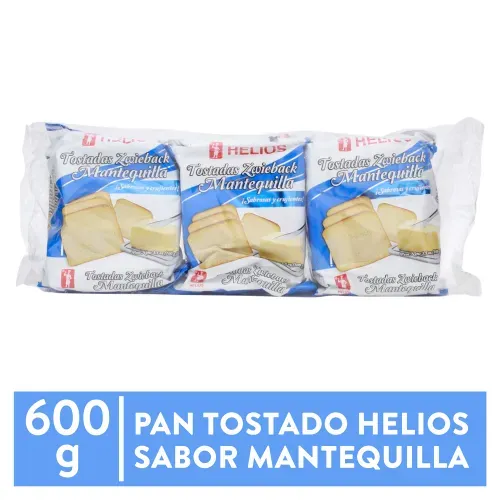 Pan Tostado Mantequill Helios 3pk 300 Gr