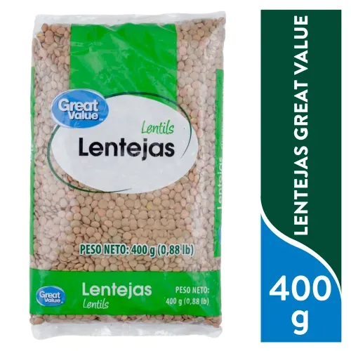 Lentejas Great Value Bolsa - 400 g