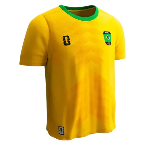 Camiseta deportiva FIFA Brasil manga corta para niños - Talla 12