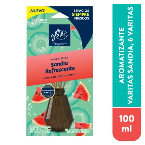 Aromatizante Glade varitas Sandía Refrescante - 100 ml