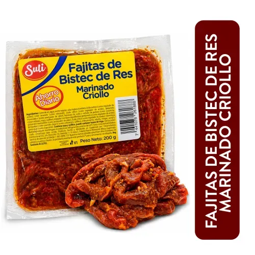 Fajitas De Res Criollo 200g
