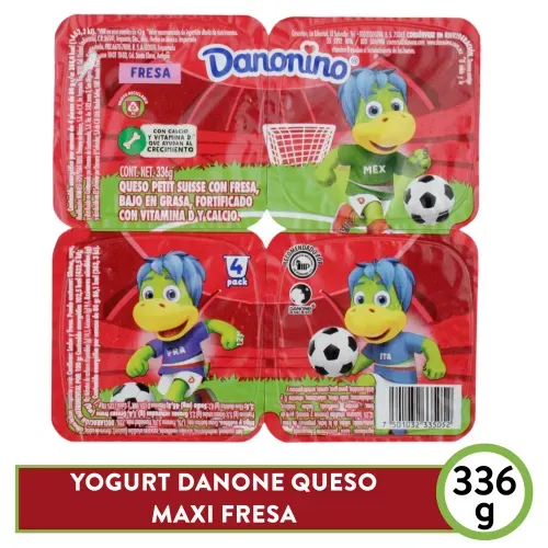 Yogurt Danone Queso Maxi Fresa - 336 g
