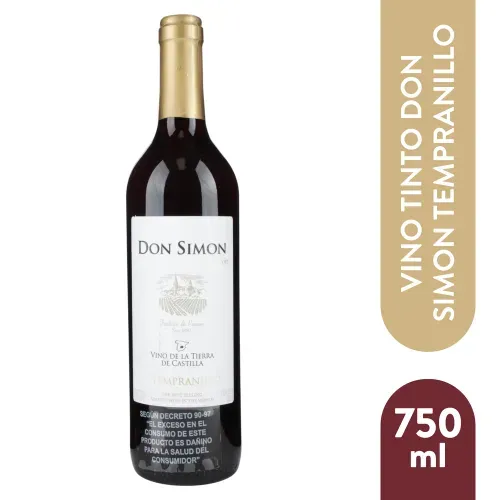 Vino tinto Don Simón Tempranillo -750 ml