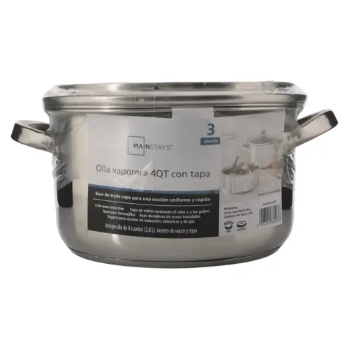 Olla Vaporera 4QT Con Tapa - 3 Piezas