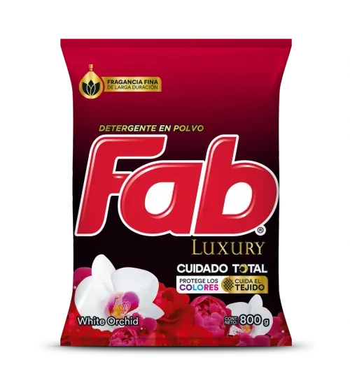Detergente en Polvo Fab Luxury White - 800 g