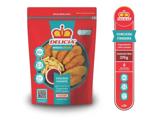 Deditos Delicia de pollo empanizados - 370 g