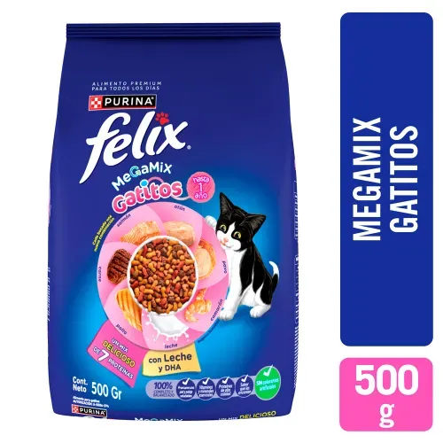 Alimento para Gato Felix Megamix Gatitos - 500 g