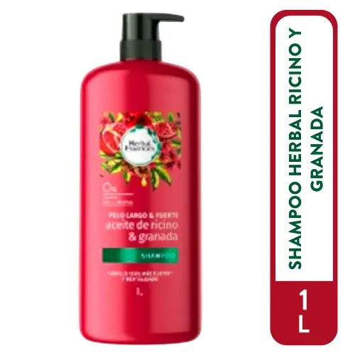 Herbal Essen Ricino y Granada Sham1000ml