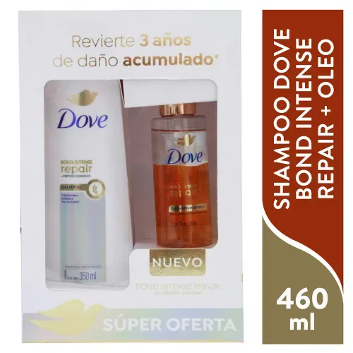 2pack Dove Bond Shampoo Mas Oleo 460ml
