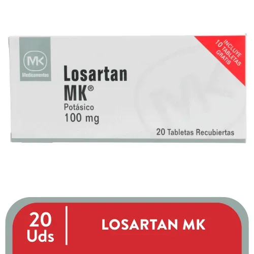 Losartan Mk 100Mg 20 Tabletas