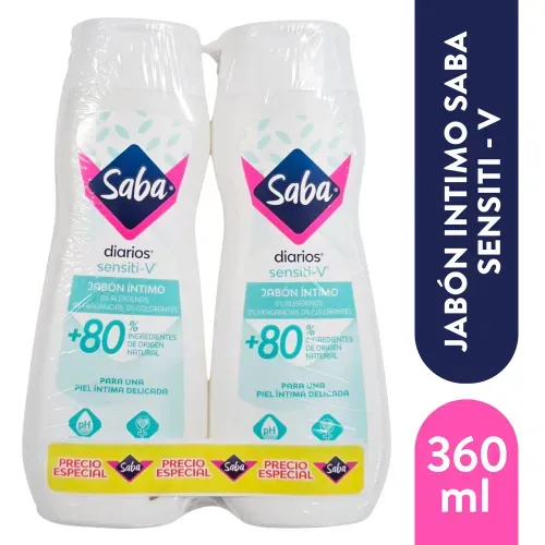 Saba Pack Jabon Intimo Sensiti v 360 ml