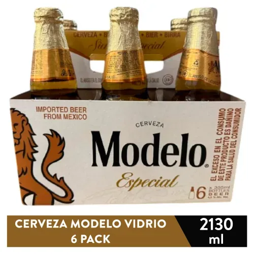 Cerveza Modelo botella de vidrio 6 Pack - 2130 ml