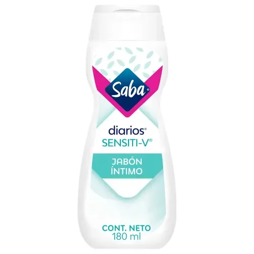 Jabón Íntimo Saba Sensiti-V para limpieza de pieles sensibles - 180 ml​
