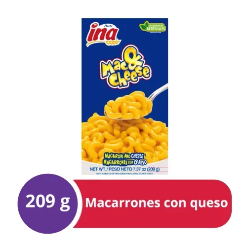 Macarrones Ina Con Queso - 209 g
