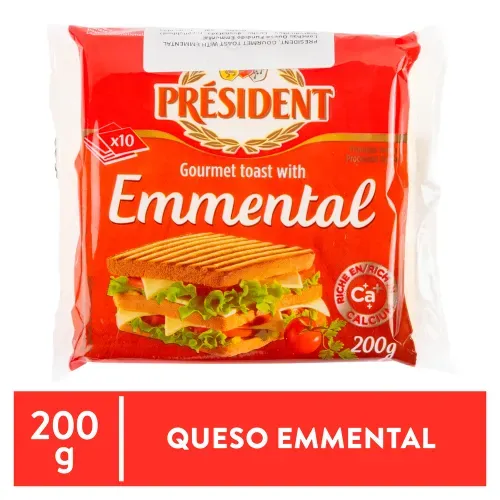 Queso President emmental rebanado - 200 g