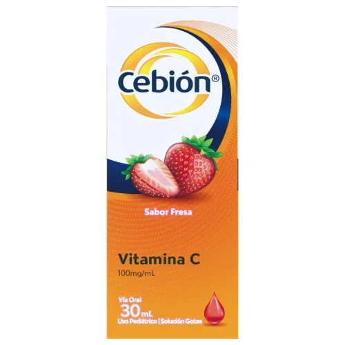 Vitamina C Cebión Gotas Niños Sabor Fresa - 30 ml