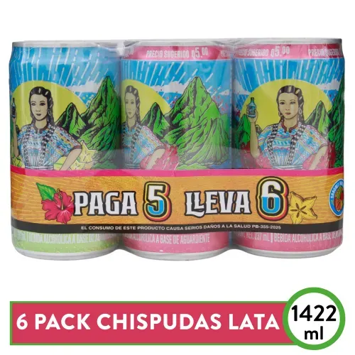 Licor Chispudas Lata Variedad 6 Pack - 1422 ml