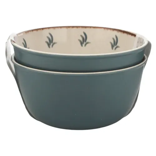 2pack Bamboo Melamine Dip Bowl Set Blue