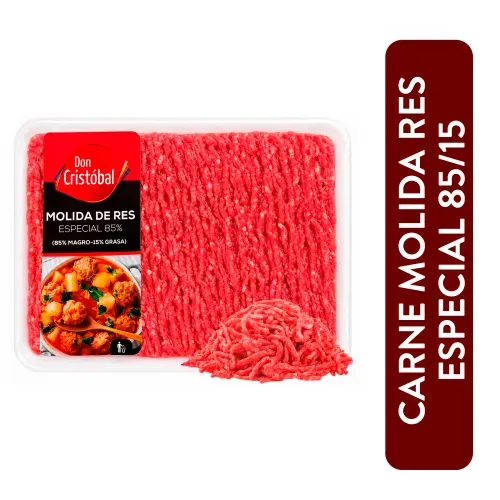 Carne Molida Especial Don Cristobal 85% Carne y 15% Grasa Empacado - Precio Por Libra