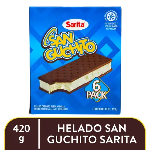 Helado Sanguchito Sarita 6 Pack - 420 g