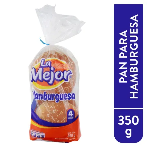 Pan La Mejor para hamburguesa paquete 4 Uds - 350 g
