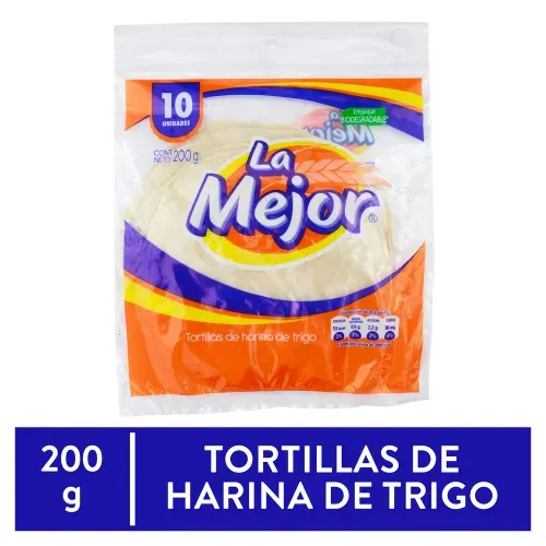 Tortilla La Mejor Trigo Mediano 10 Unidades - 200gr