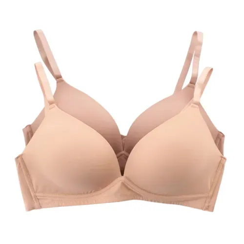 Brasieres sólidos color nude 2 pack