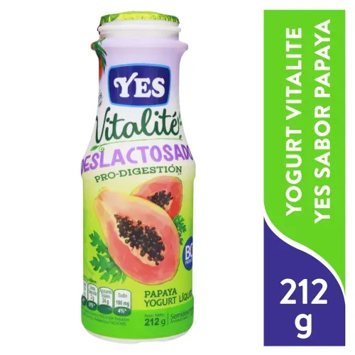 Yogurt Yes Liquido Papaya Vitalite 212Ml