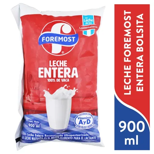 Leche Entera Foremost Bolsita - 900ml