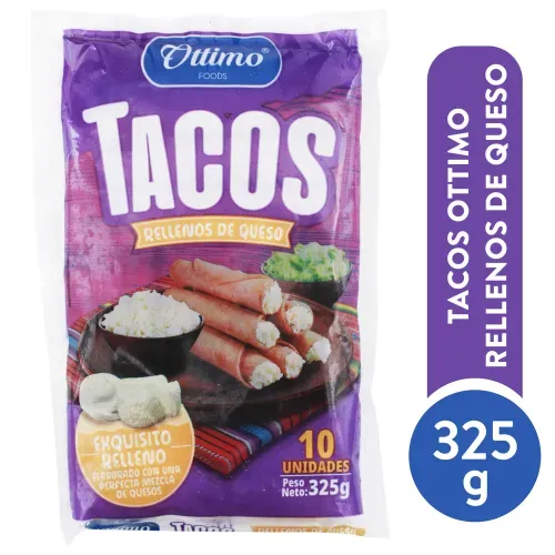 Tacos Ottimo Rellenos De Queso - 325 g