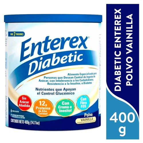 Alimento en polvo Enterex Diabetic sabor Vainilla - 400 g