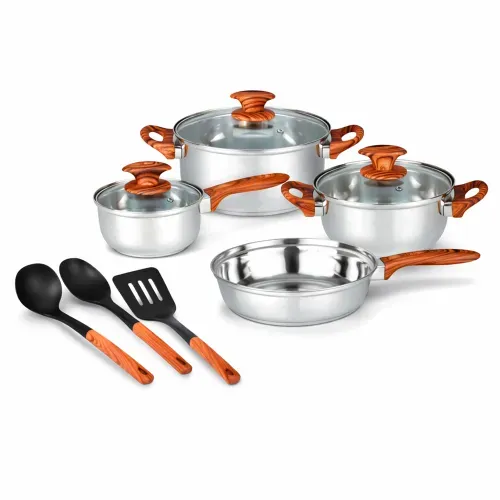 Bateria De Cocina Acero Inoxidable 10 Pi
