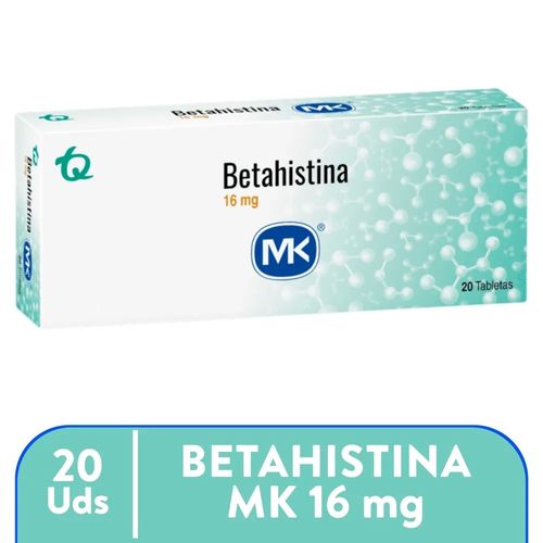 Betahistina 16 mg Caja x 20 Tab